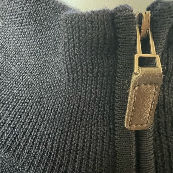NWOT Jos. A. Bank Navy Quarter Zip 100% Italian Merino Wool Sz XL - Picture 3 of 6